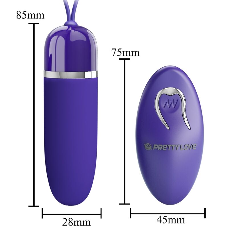 Close-up of the PRETTY LOVE Bala Vibrante Darlene Youth Violet Mini, showing its compact size and smooth silicone texture.