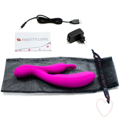 PRETTY LOVE Massageador Lilac Bliss Recarregável, design elegante em silicone roxo