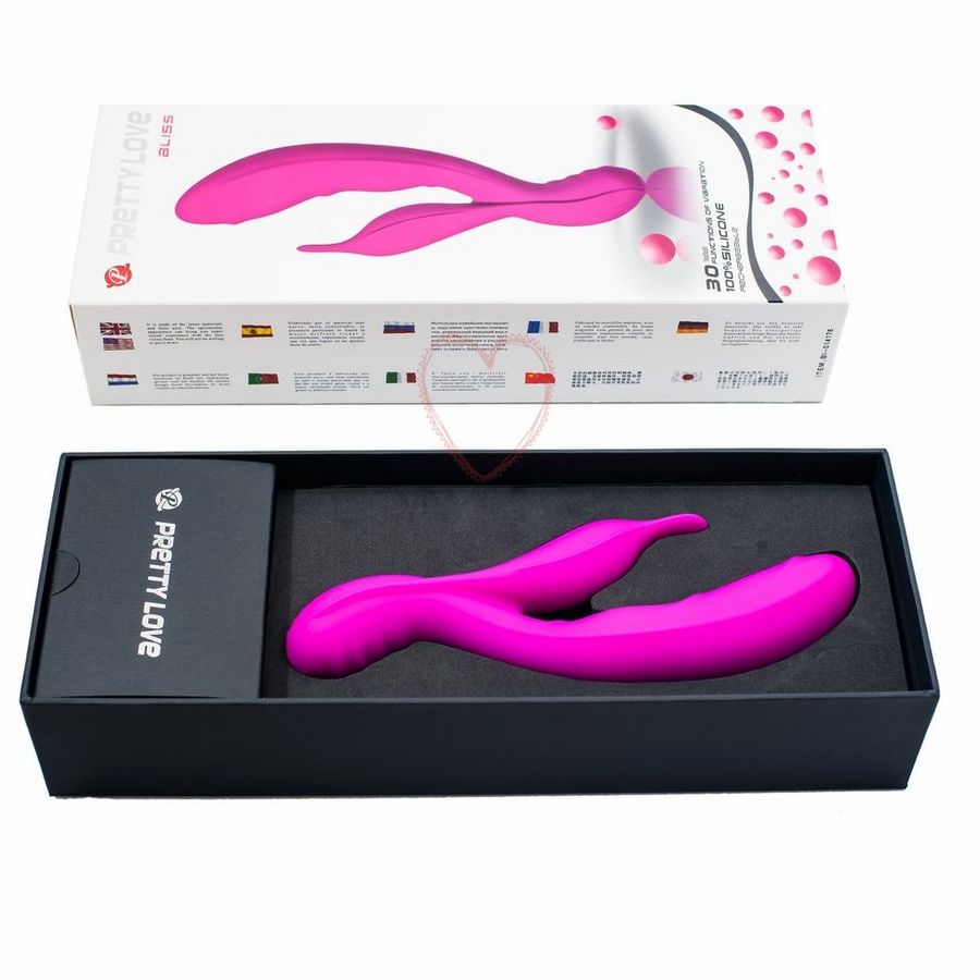 PRETTY LOVE Massageador Lilac Bliss Recarregável, design elegante em silicone roxo