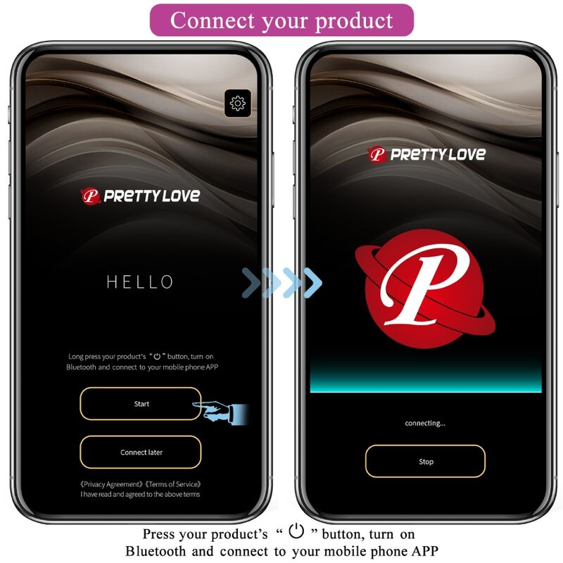 Close-up do Ovo Vibrante Ninfa Roxo PRETTY LOVE com controlo por App
