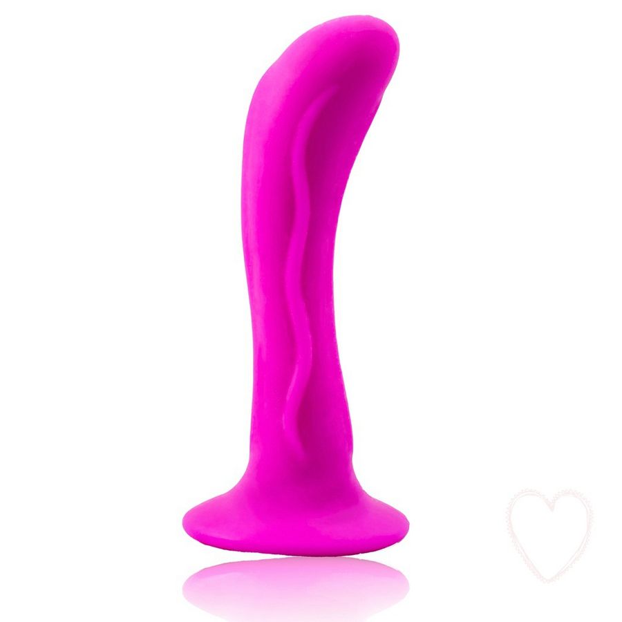 Close-up do BAILE Plugue Anal Soft Touch com Ventosa Curvo Unissexo, destacando seu design ergonômico e material seguro.