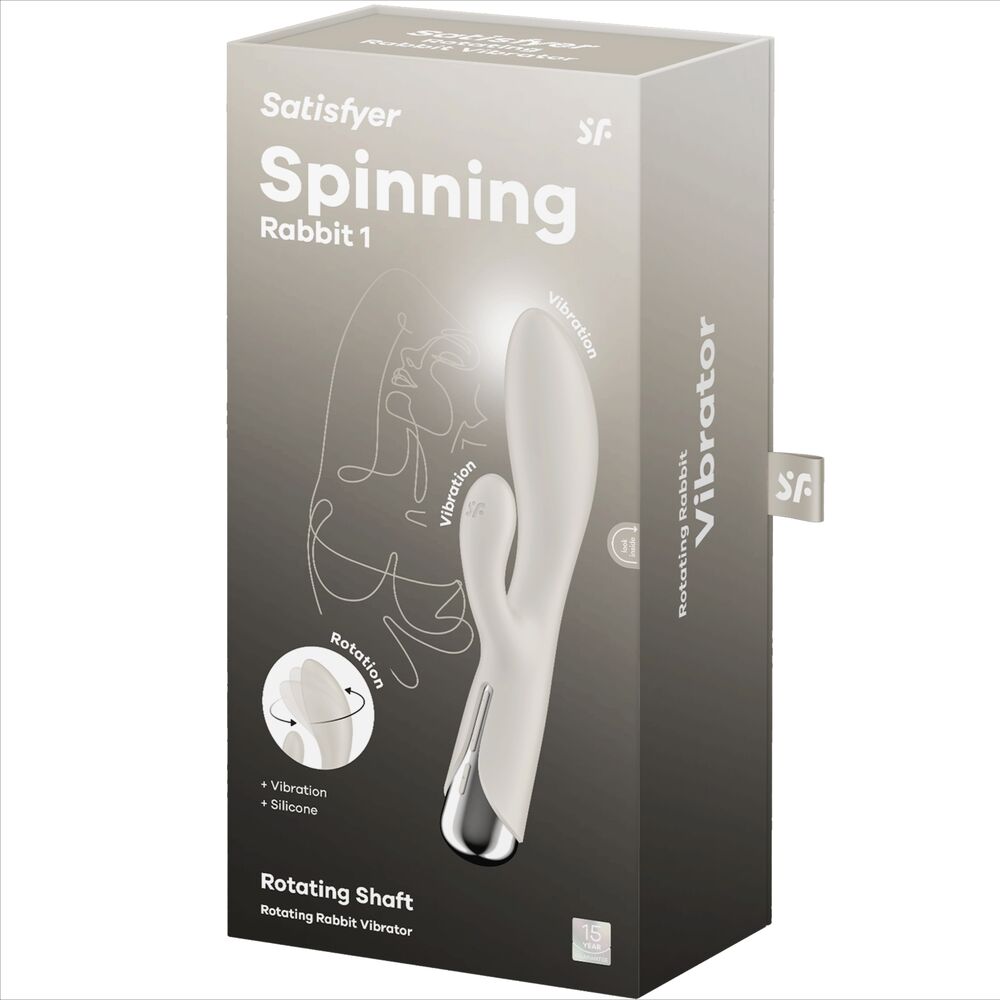 Vibrador Coelho Giratório Satisfyer Spinning Rabbit 1 Vermelho com estimulação clitoriana e ponto G