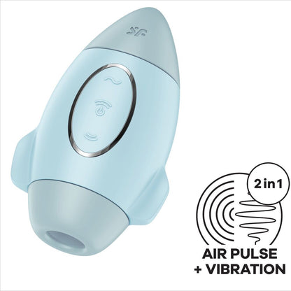 Satisfyer Vibrador de Impulso Duplo Pequeno Mission Control Lilac com tecnologia Air Pulse e vibração.