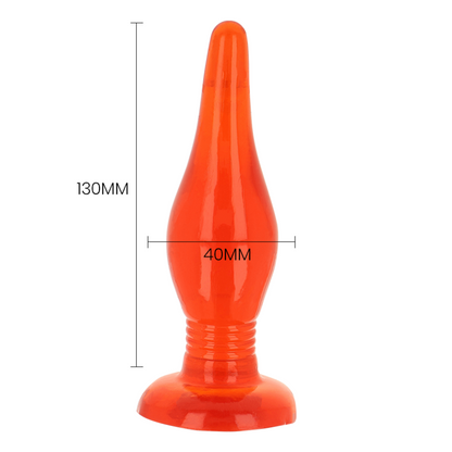 BAILE Plug Anal Soft Touch Cônico Vermelho de 14.2 CM com ventosa.
