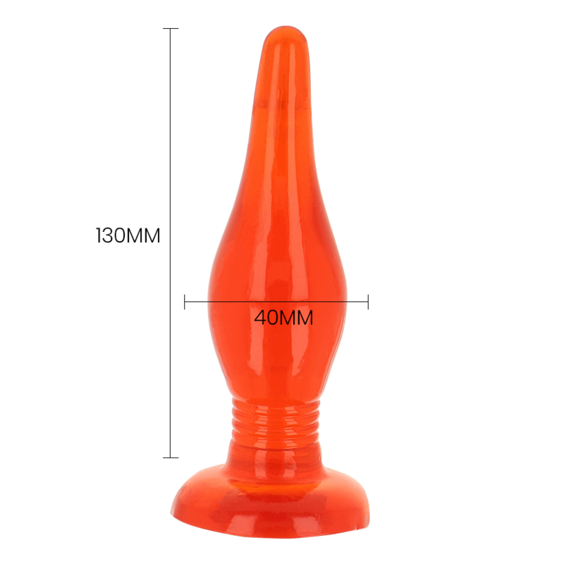 BAILE Plug Anal Soft Touch Cônico Vermelho de 14.2 CM com ventosa.