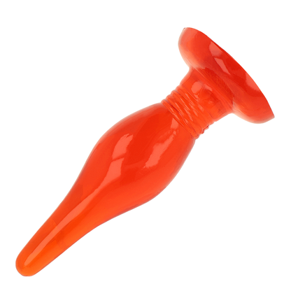 BAILE Plug Anal Soft Touch Cônico Vermelho de 14.2 CM com ventosa.