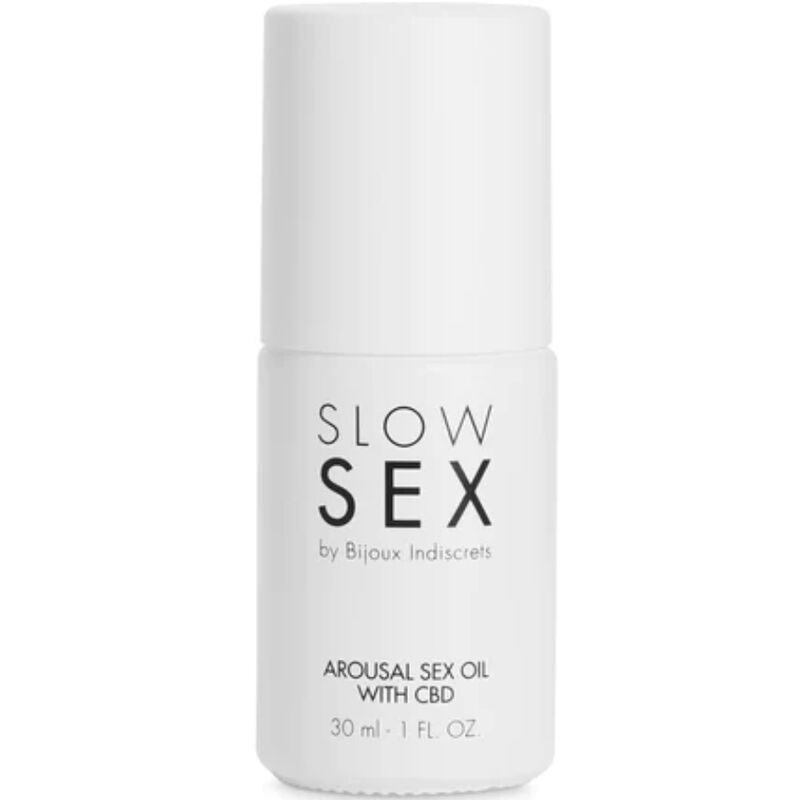 Óleo de Massagem Sexual BIJOUX - SLOW SEX com CBD 30ml para prazer e relaxamento íntimo.