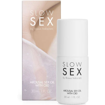 Óleo de Massagem Sexual BIJOUX - SLOW SEX com CBD 30ml para prazer e relaxamento íntimo.