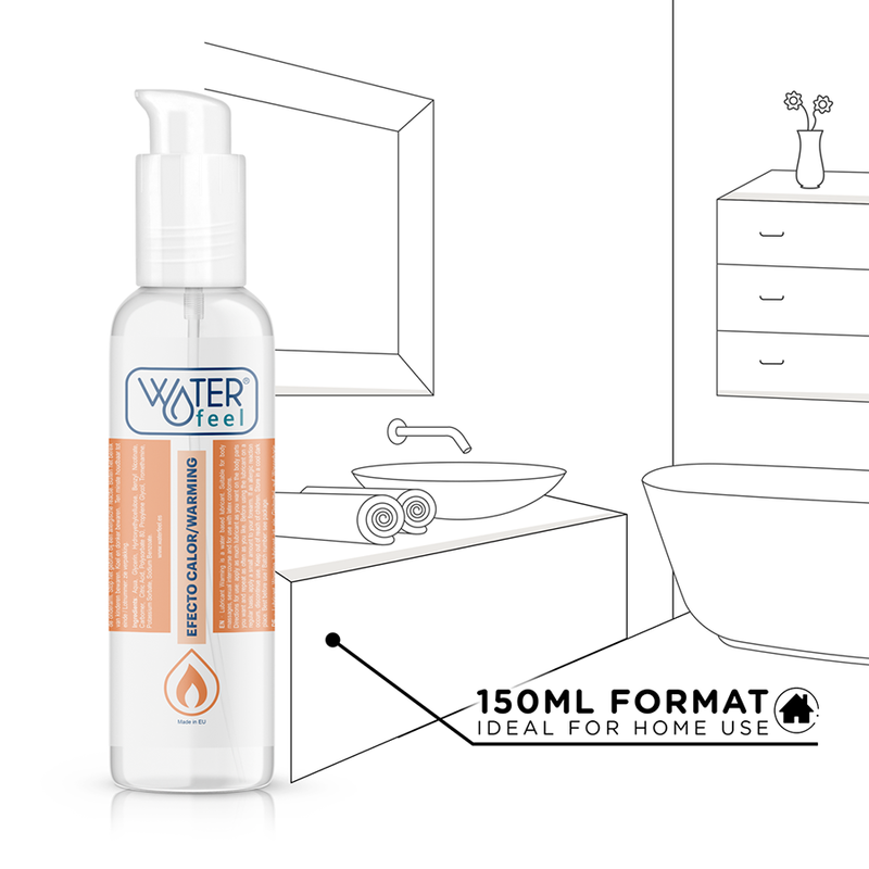 Waterfeel Lubrificante de Efeito Calor 150ml para prazer e conforto.