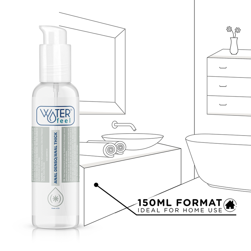 WATERFEEL Lubrificante Anal Íntimo Base Água 150 ML para conforto e prazer