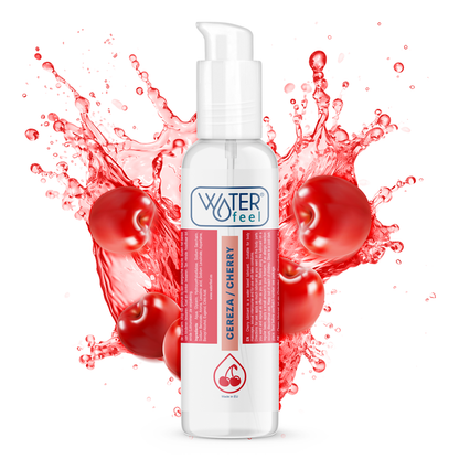 WATERFEEL Lubrificante Cereja Base Água 175 ML, embalagem e detalhes do produto para higiene íntima e prazer.