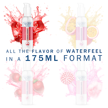 WATERFEEL Lubrificante Cereja Base Água 175 ML, embalagem e detalhes do produto para higiene íntima e prazer.