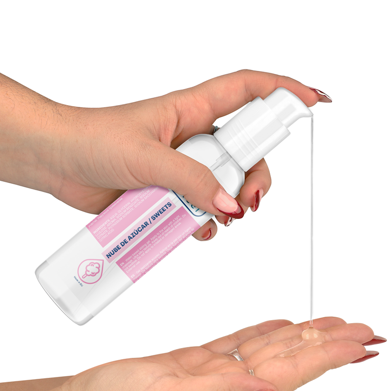 Waterfeel Lubrificante Sabor Nuvem de Açúcar 175 ML para prazer íntimo prolongado e adocicado.