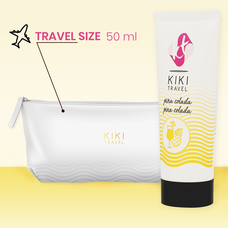 KIKÍ TRAVEL Lubrificante Pina Colada 50 ML, à base de água, com sabor tropical.