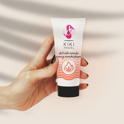 Embalagem do Lubrificante KIKÍ TRAVEL Cannabis Efeito Quente 50 ML