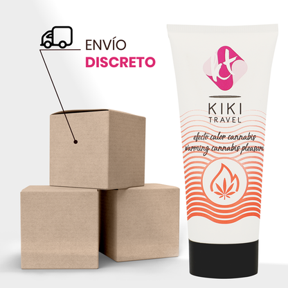 Embalagem do Lubrificante KIKÍ TRAVEL Cannabis Efeito Quente 50 ML