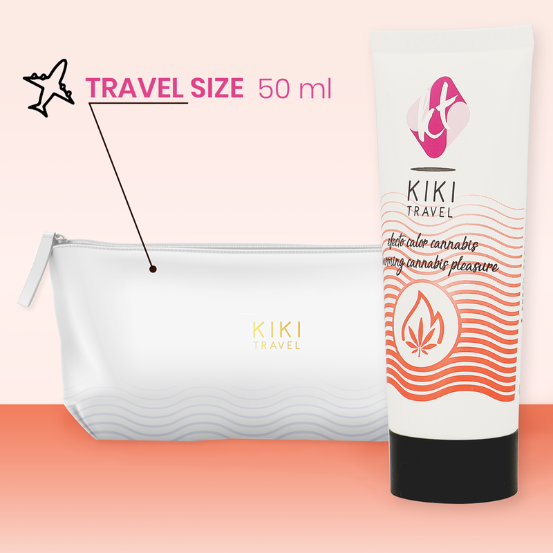 Embalagem do Lubrificante KIKÍ TRAVEL Cannabis Efeito Quente 50 ML