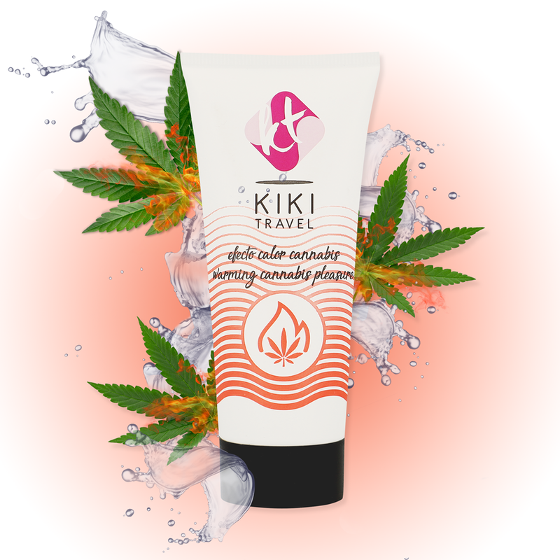 Embalagem do Lubrificante KIKÍ TRAVEL Cannabis Efeito Quente 50 ML