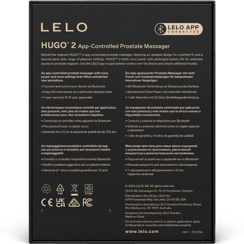 Massageador de Próstata HUGO 2 com Conectividade App