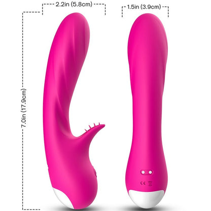 Close-up do vibrador ARMONY Romance Fúcsia, mostrando o design ergonómico e suave do silicone.