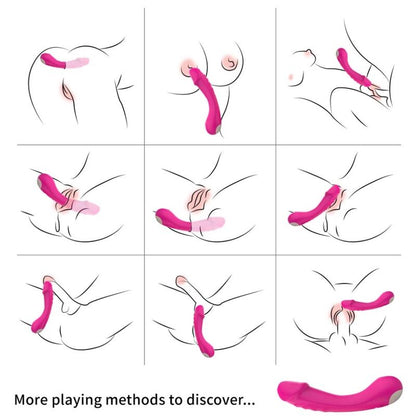 Vibrador ARMONY Ponto G em silicone roxo, detalhe da curvatura ergonómica e superfície lisa.