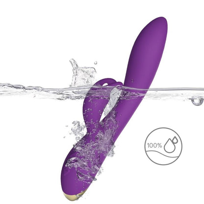 Vibrador Coelho ARMONY Bonnie Roxo, silicone macio com estimulador clitoriano e design ergonómico.