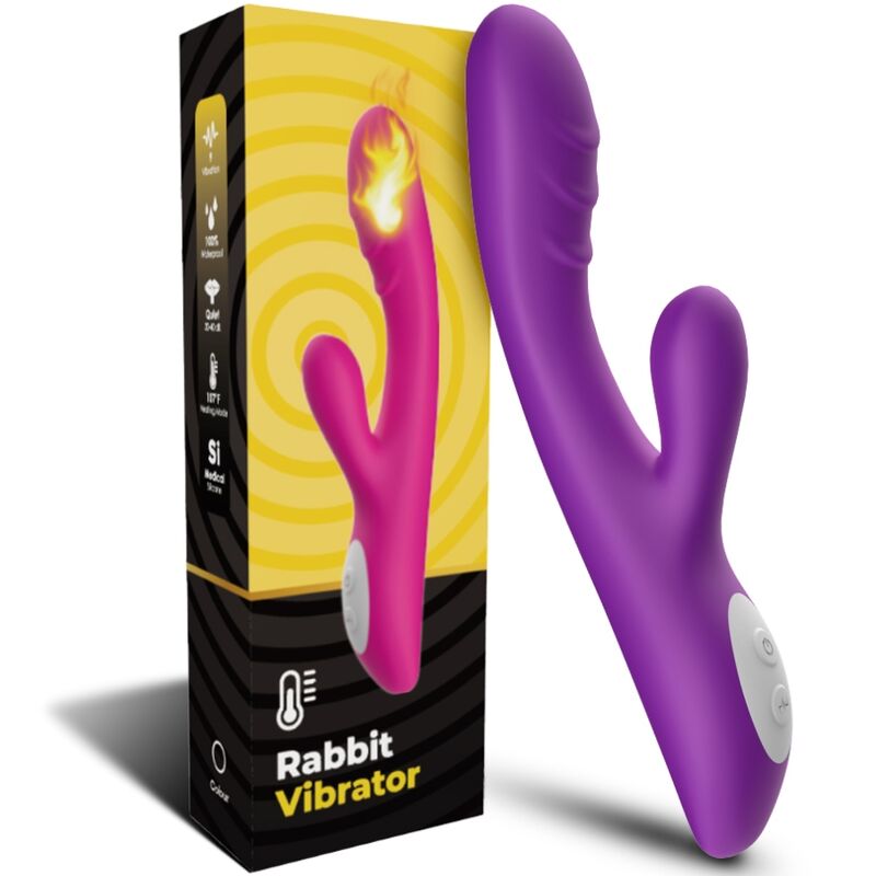 Vibrador ARMONY Spark Roxo com efeito calor e estimulação dupla, feito de silicone médico.