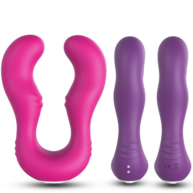 Close-up do vibrador ARMONY Seraph Duplo Controle Remoto Roxo, destacando seu design ergonômico e silicone premium.