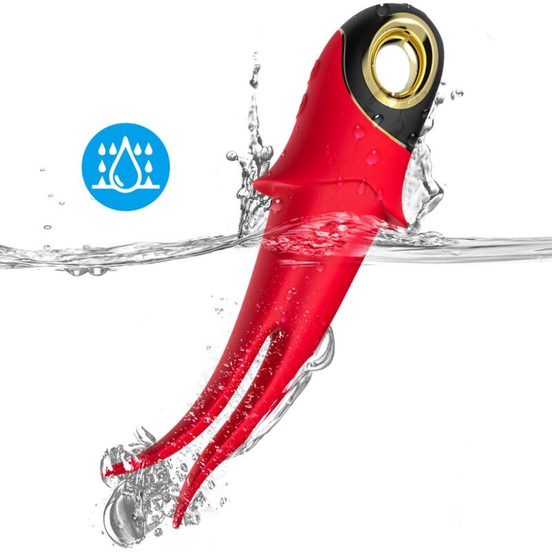 Vibrador ARMONY Shadow Dupla Cabeça Vermelho, silicone macio e design ergonómico