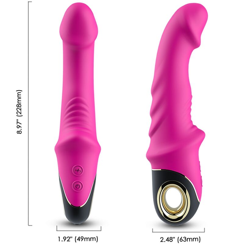 Vibrador Dildo Rotador ARMONY Joyblade Fúcsia com 9 Modos de Vibração e Silicone Médico.