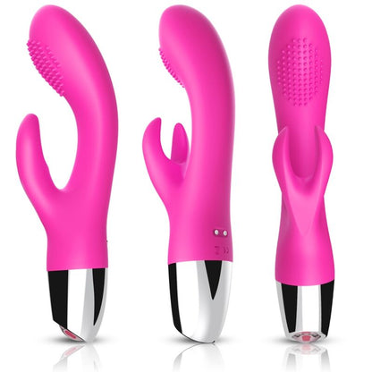 Vibrador Coelho ARMONY Fúcsia com estimulação dupla e design ergonómico.