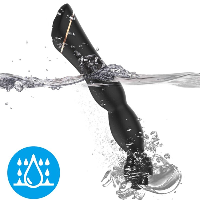 Vibrador ARMONY de silicone com design de bambu, ajustável e preto.