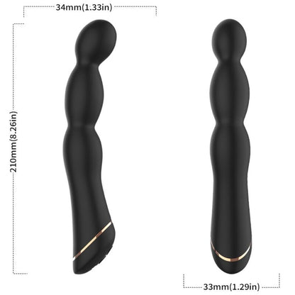 Vibrador ARMONY de silicone com design de bambu, ajustável e preto.