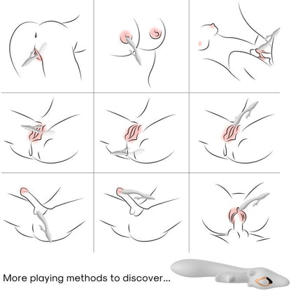 Vibrador Coelho ARMONY Curvado Vermelho em silicone macio, com estimulador clitoriano