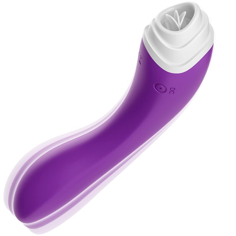 Vibrador Clitoriano e de Sucção ARMONY Fairyland roxo, mostrando seu design ergonómico e ponta de estimulação.