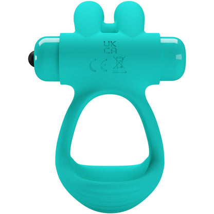 PRETTY LOVE Anel Vibrador Dante Coelho Verde com estimulador clitoriano