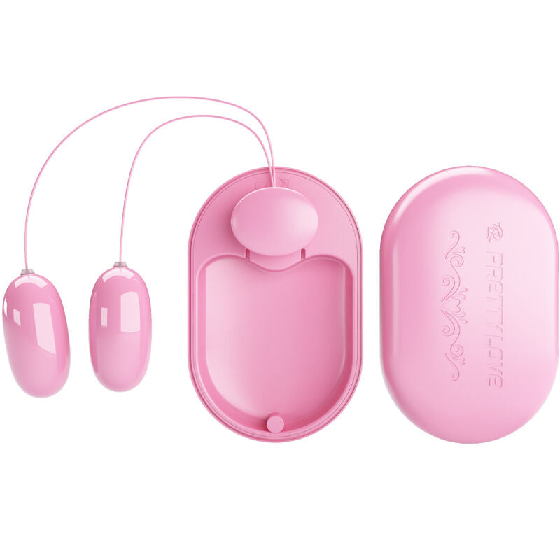 Close-up of the PRETTY LOVE Bala Vibrante Rosa with 12 functions, highlighting its soft texture and compact design.