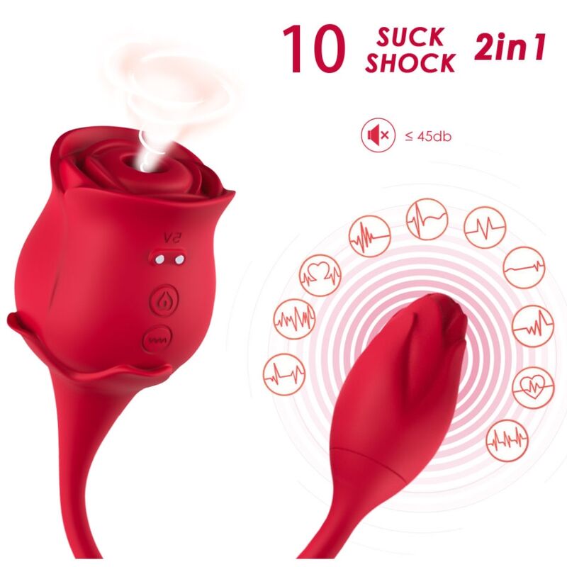 ARMONY Sucker Clitoriano e Vibrador Rosa com design de flor e múltiplas funções