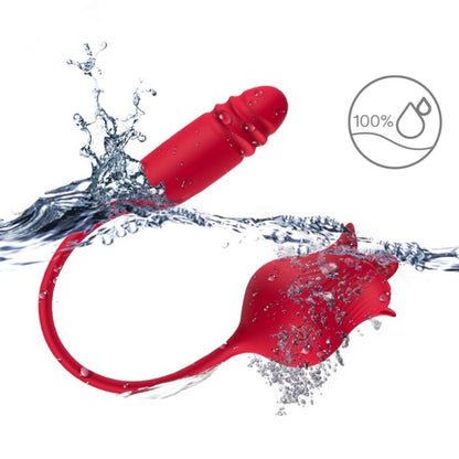 Close-up do ARMONY Vibrador Estimulador Clitoriano Rosa, mostrando o design de sucção e o formato floral.
