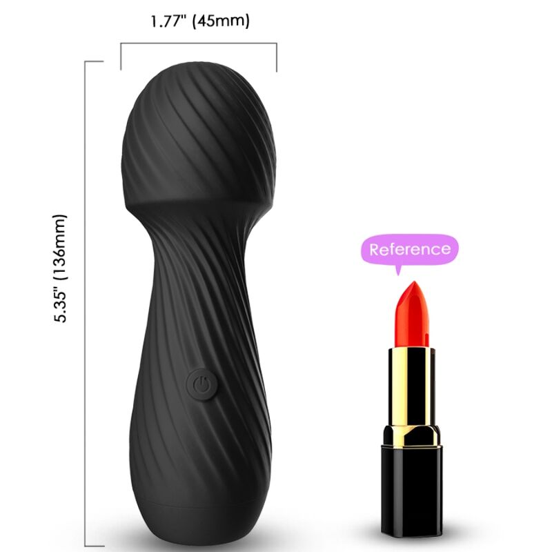 Vibrador ARMONY Dazzle pequeno preto, recarregável e à prova d'água