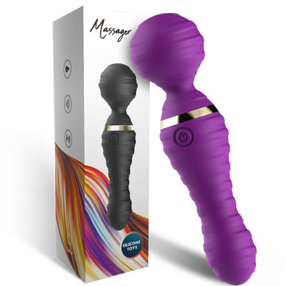 Close-up do vibrador massageador ARMONY Freedo Pequeno Roxo, destacando seu design ergonômico e material de silicone.