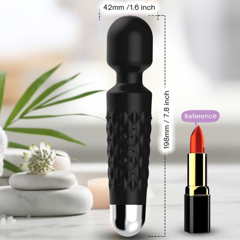 Close-up do Vibrador Massageador ARMONY com Cabeça Flexível e Design Ergonómico