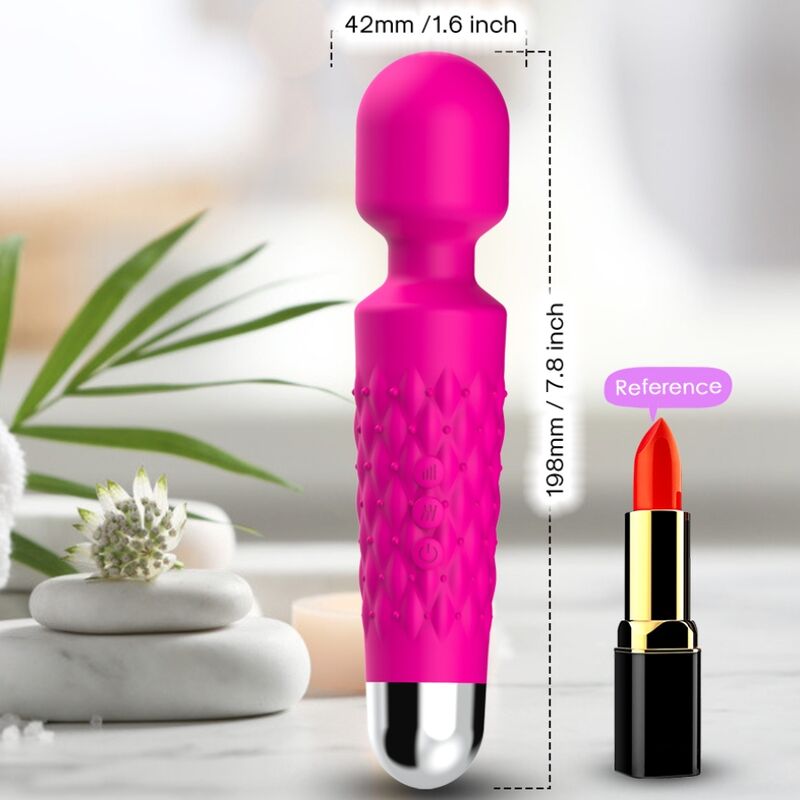 ARMONY Massager Vibrador com Cabeça Super Flexível Fúcsia, mostrando seu design ergonómico e material de silicone premium.