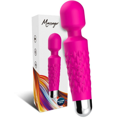 ARMONY Massager Vibrador com Cabeça Super Flexível Fúcsia, mostrando seu design ergonómico e material de silicone premium.