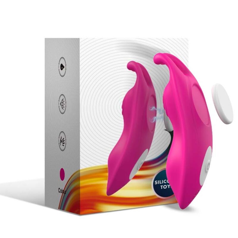 ARMONY Calcinha Vibratória Wearable Honeybee G-Spot com App Fúcsia, mostrando detalhes do design e clipe magnético.