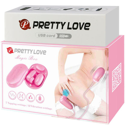 Pretty Love Bala Vibrante e Estimulador Caixa Mágica Recarregável Rosa