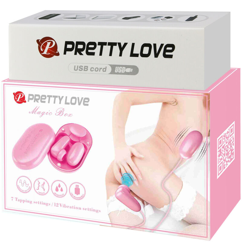 Pretty Love Bala Vibrante e Estimulador Caixa Mágica Recarregável Rosa