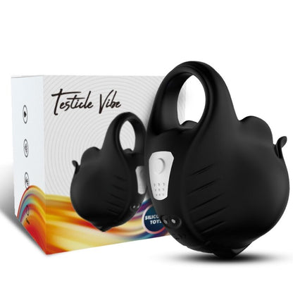 Anel Vibrador de Coping Preto ARMONY mostrando o design ergonómico e material de silicone.