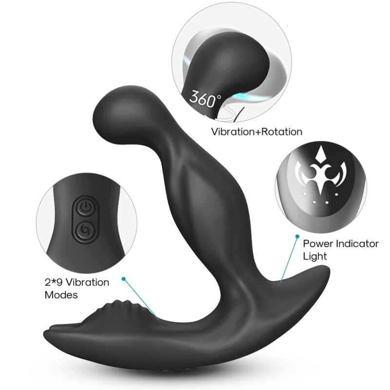 ARMONY Vibrador Anal Próstata Bat King Rotator com Controlo Remoto, mostrando o design ergonómico e material de silicone.