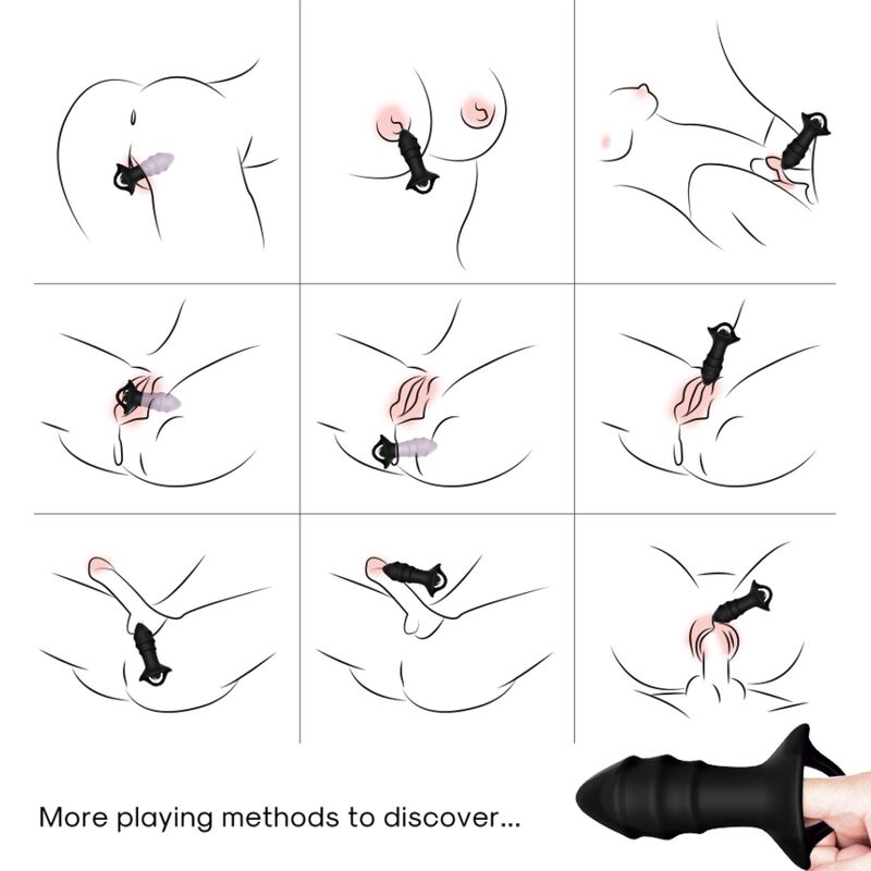 Vibrador de dedo e plug anal ARMONY KYLIN com controle remoto e design ergonómico.